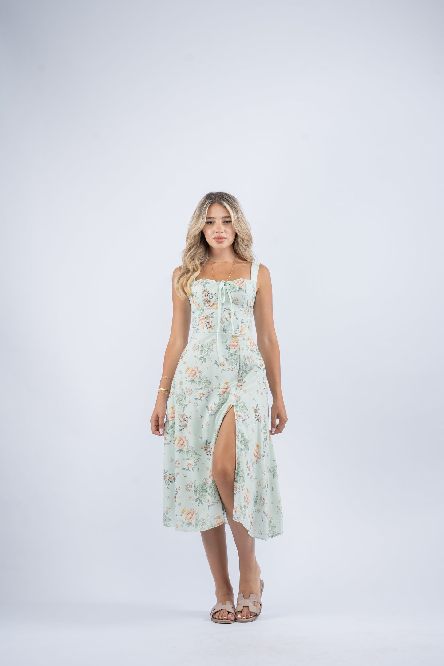 Mint garden dress