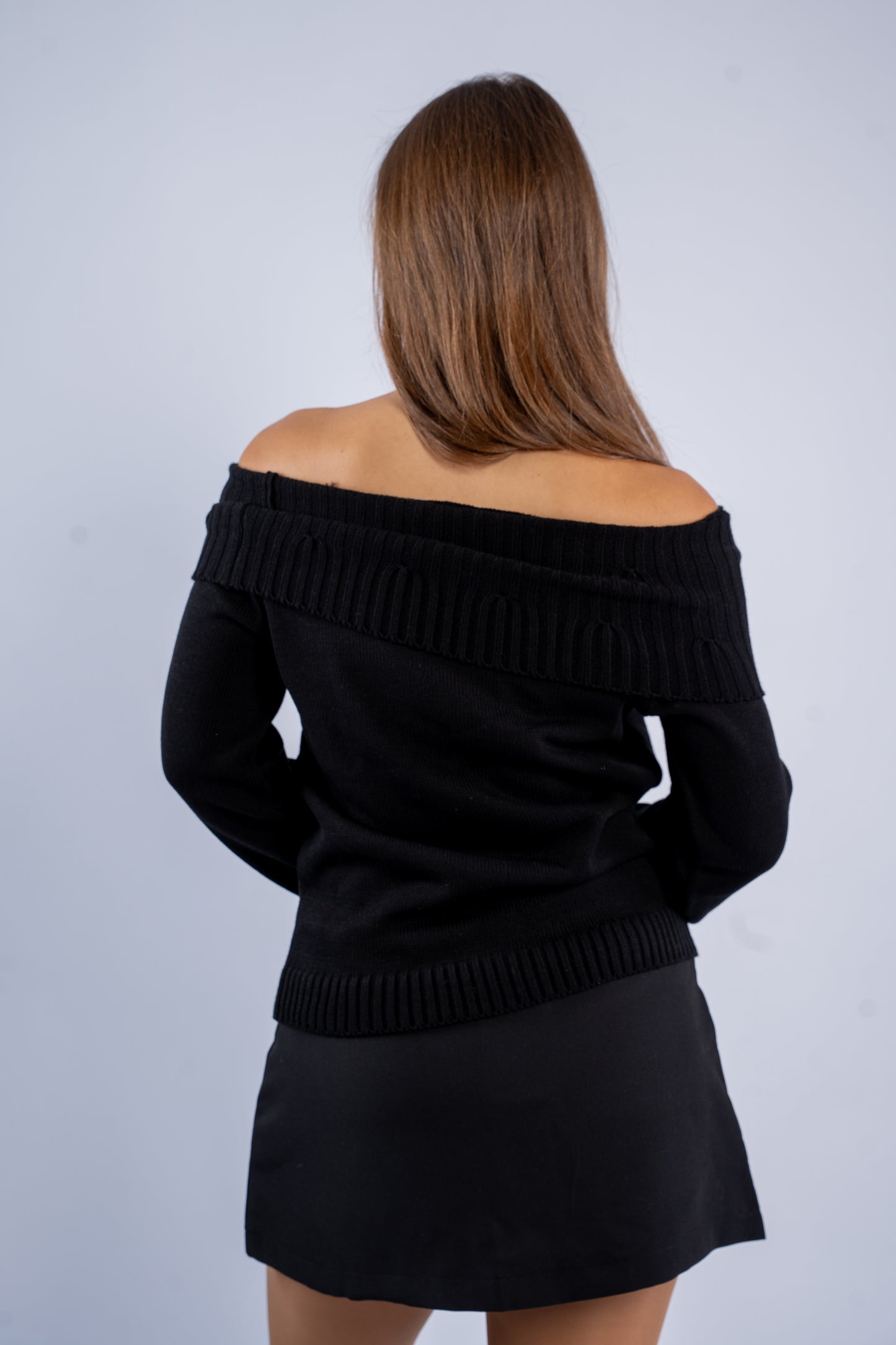 Off-Shoulder Wool Top