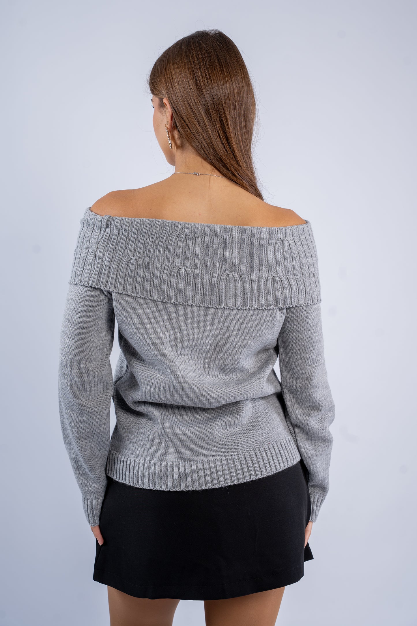 Off-Shoulder Wool Top