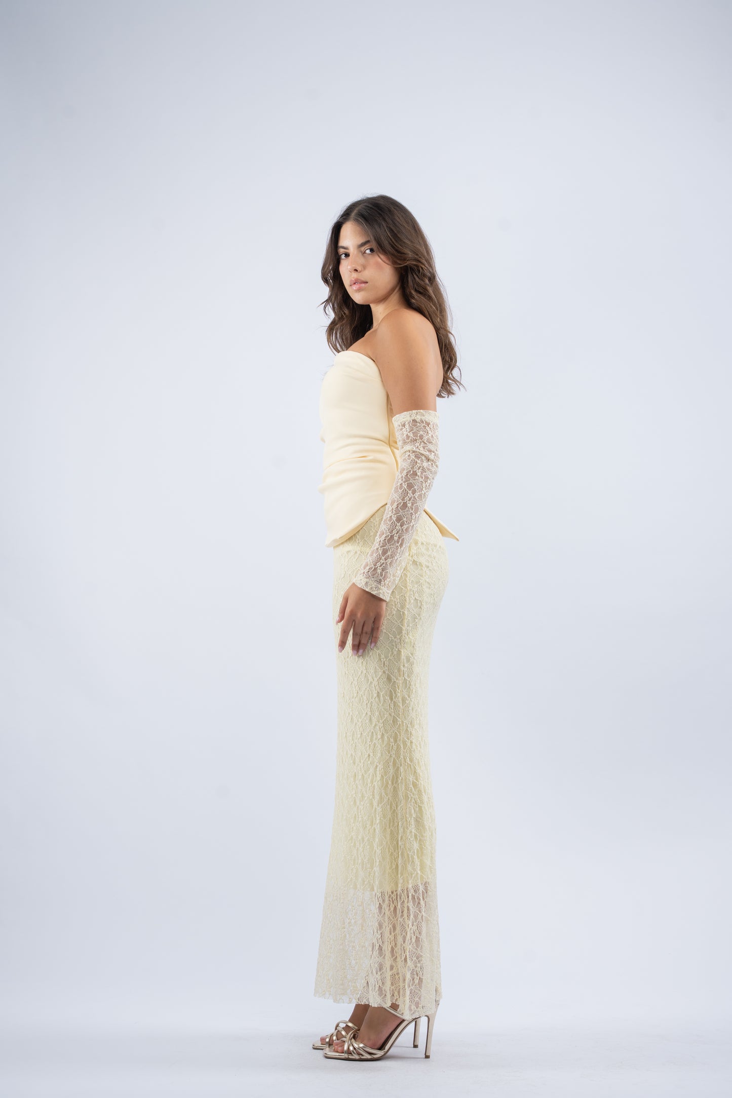 Buttercream lace dress