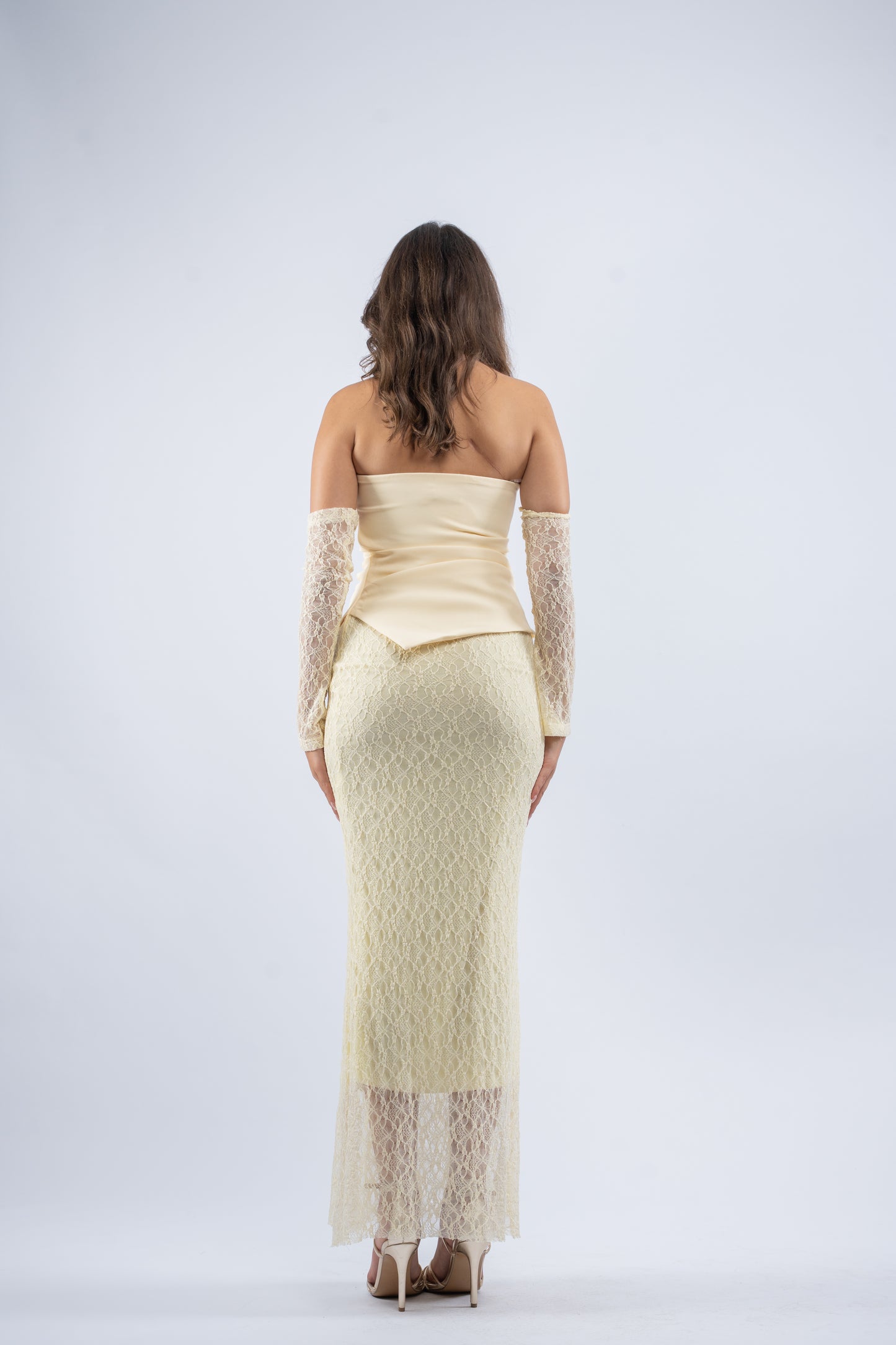 Buttercream lace dress