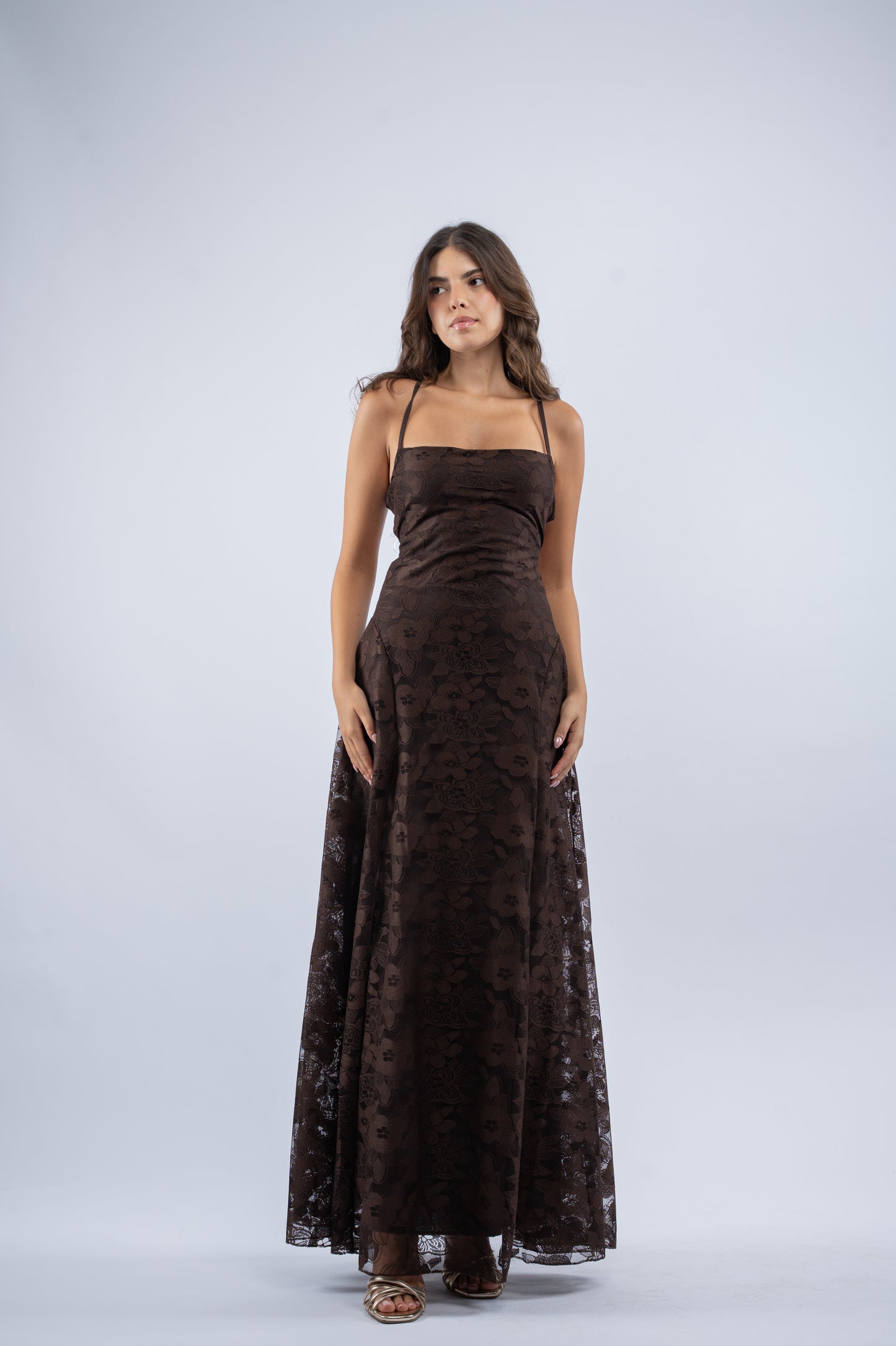 Lace tie dress