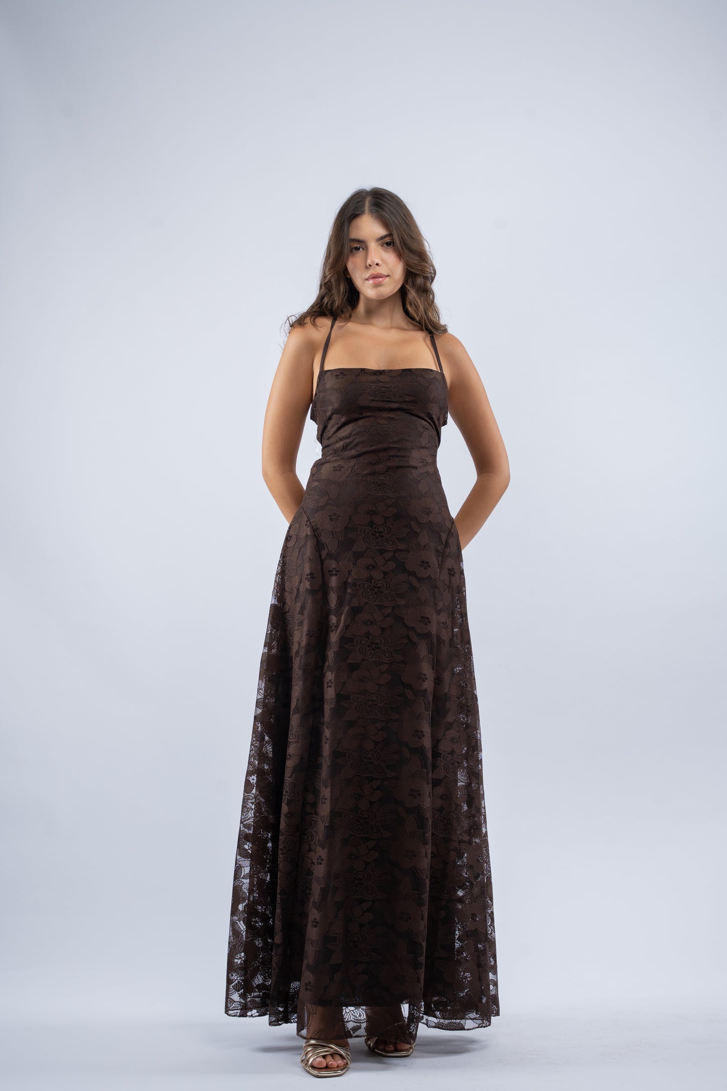 Lace tie dress