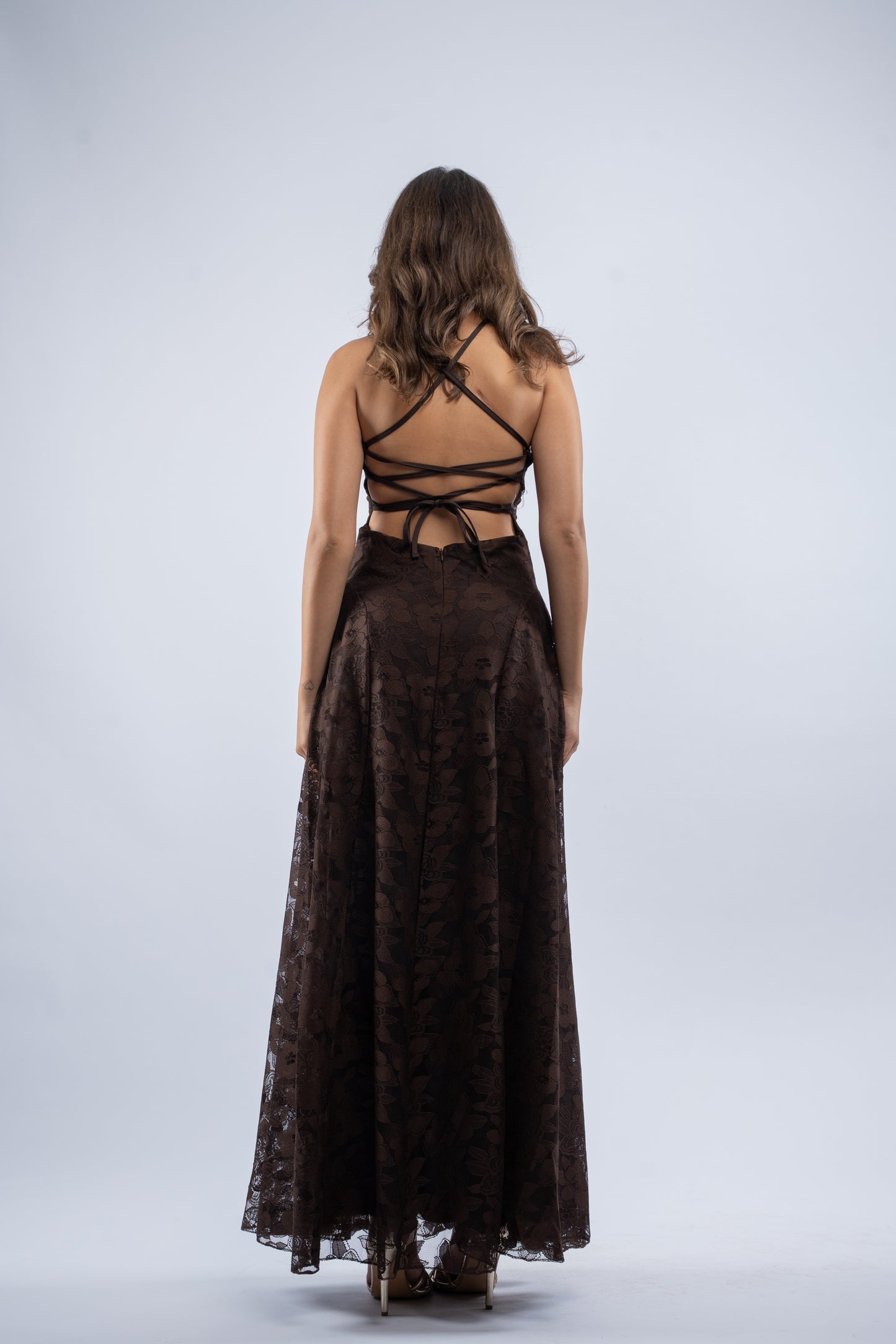 Lace tie dress