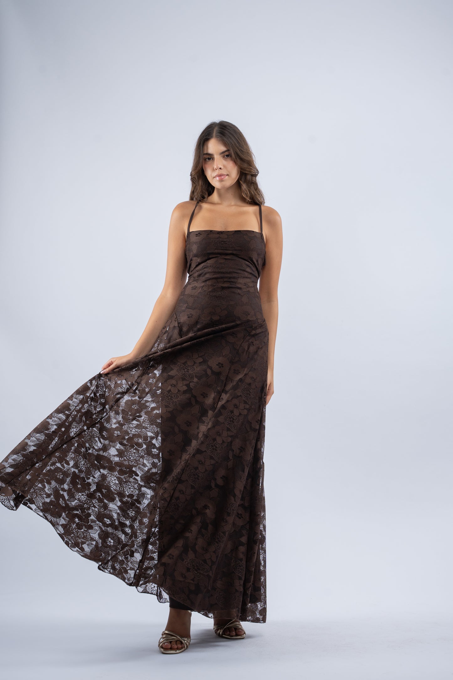 Lace tie dress