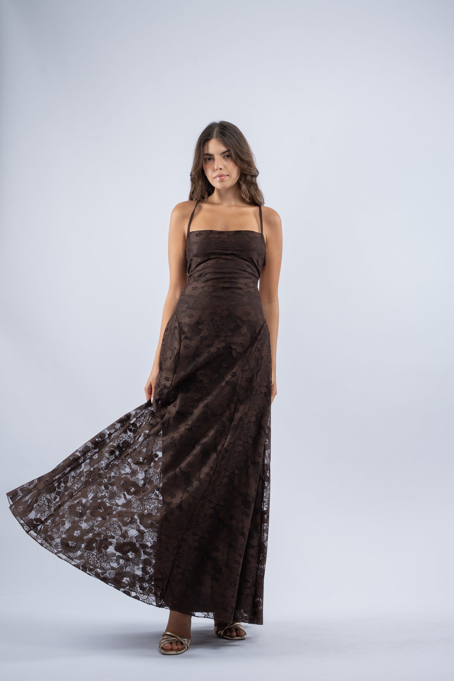 Lace tie dress