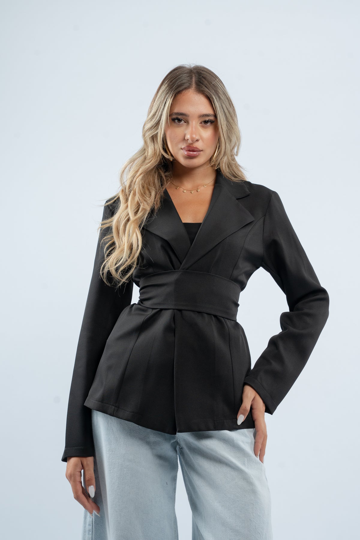 Fitted structured blazer