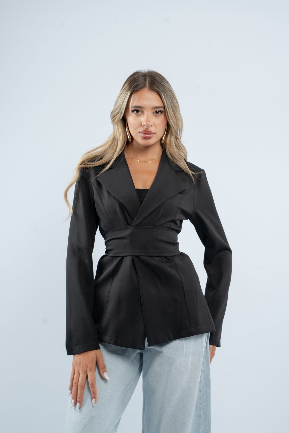 Fitted structured blazer