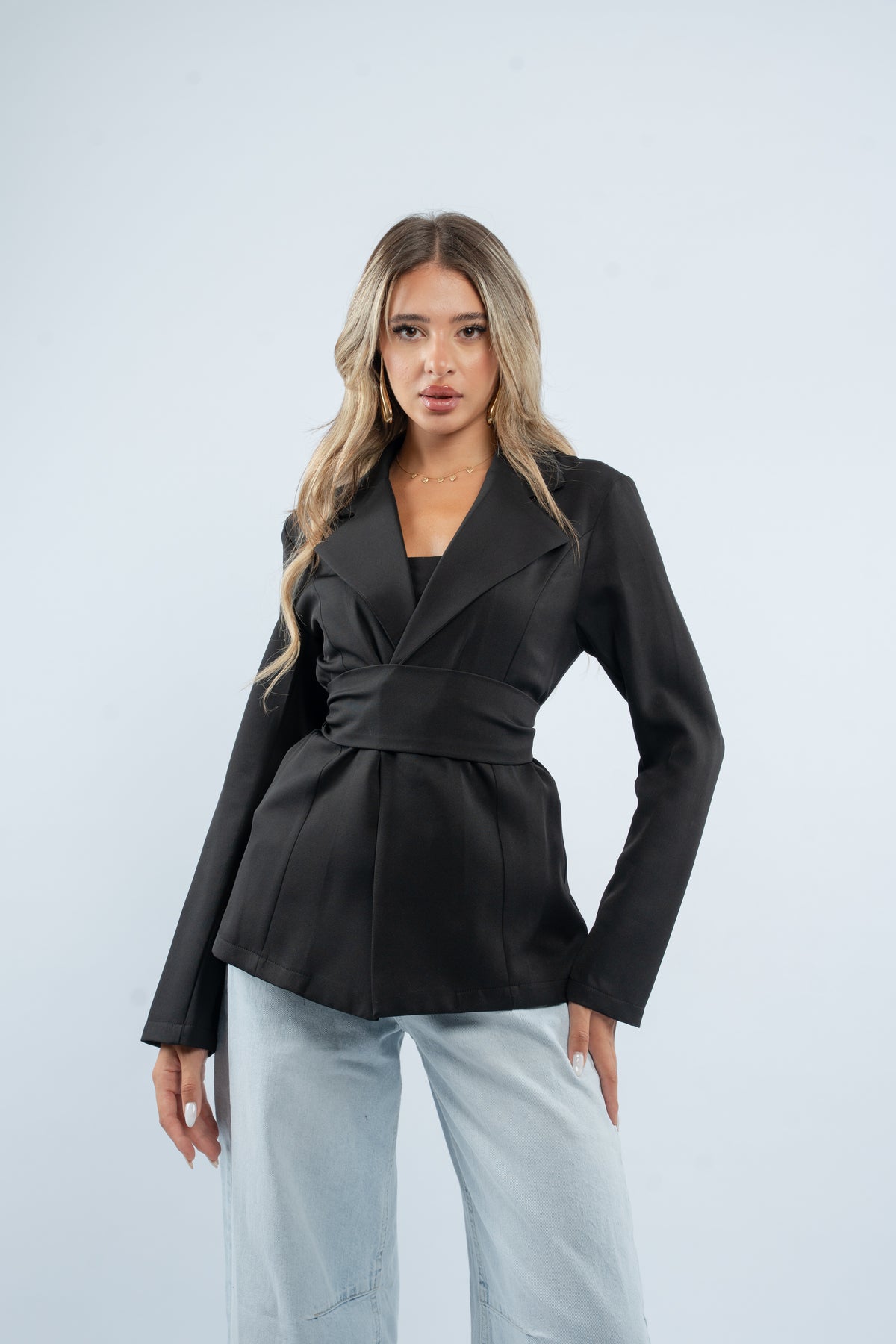 Fitted structured blazer