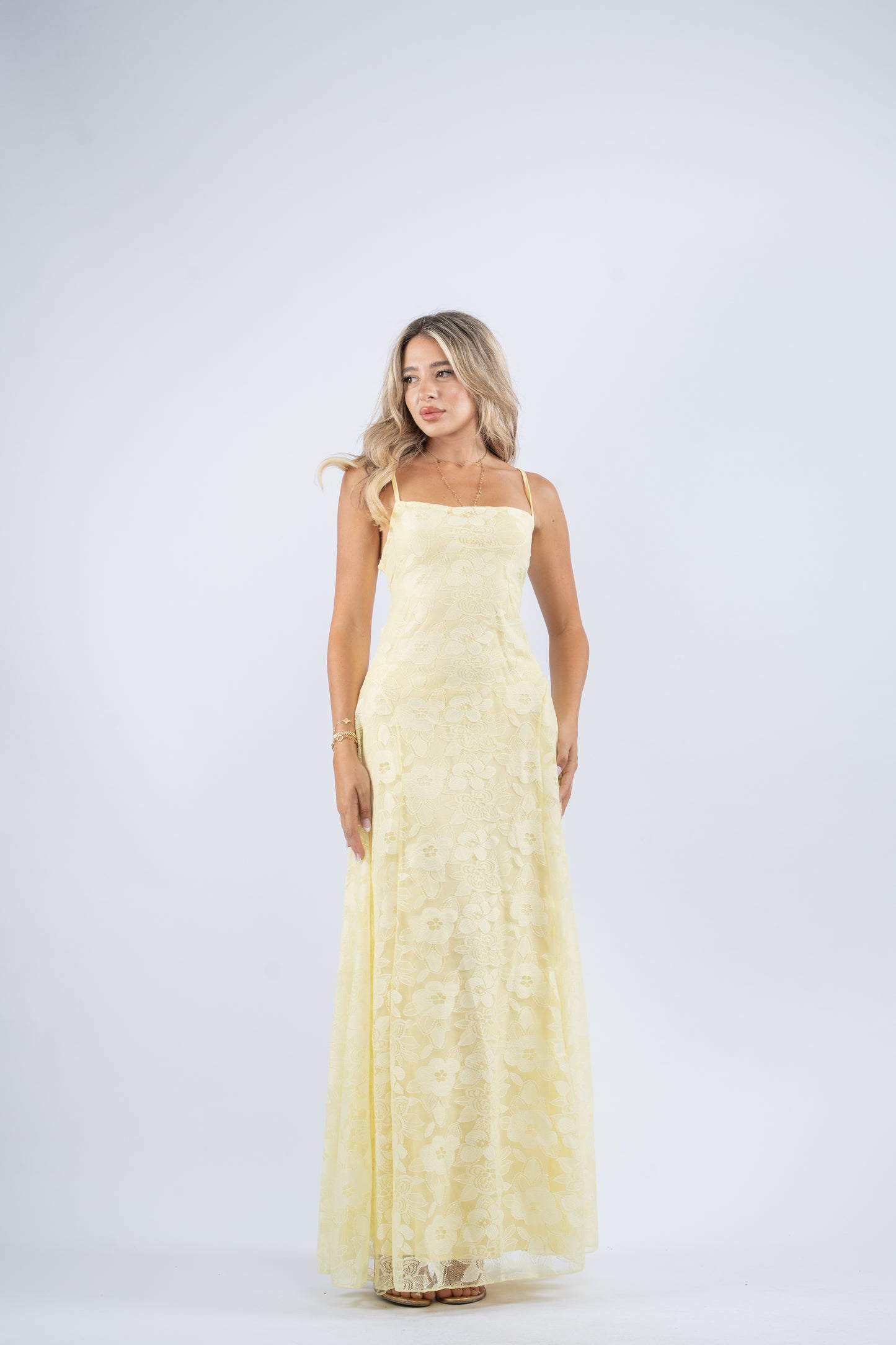 Lace tie dress