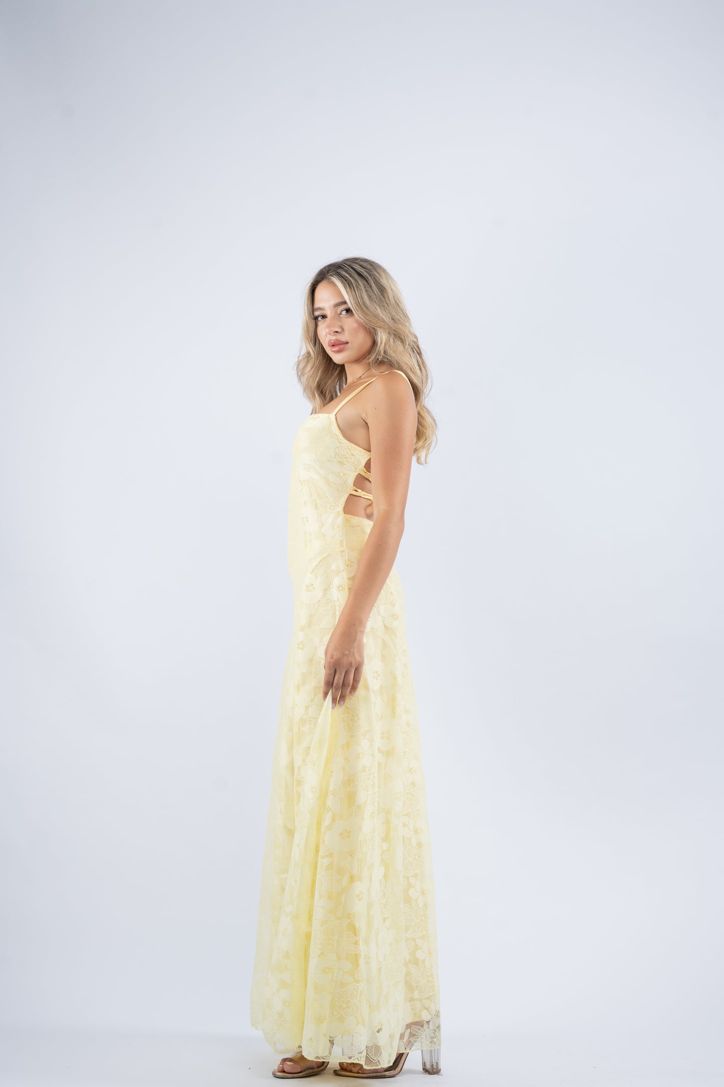 Lace tie dress