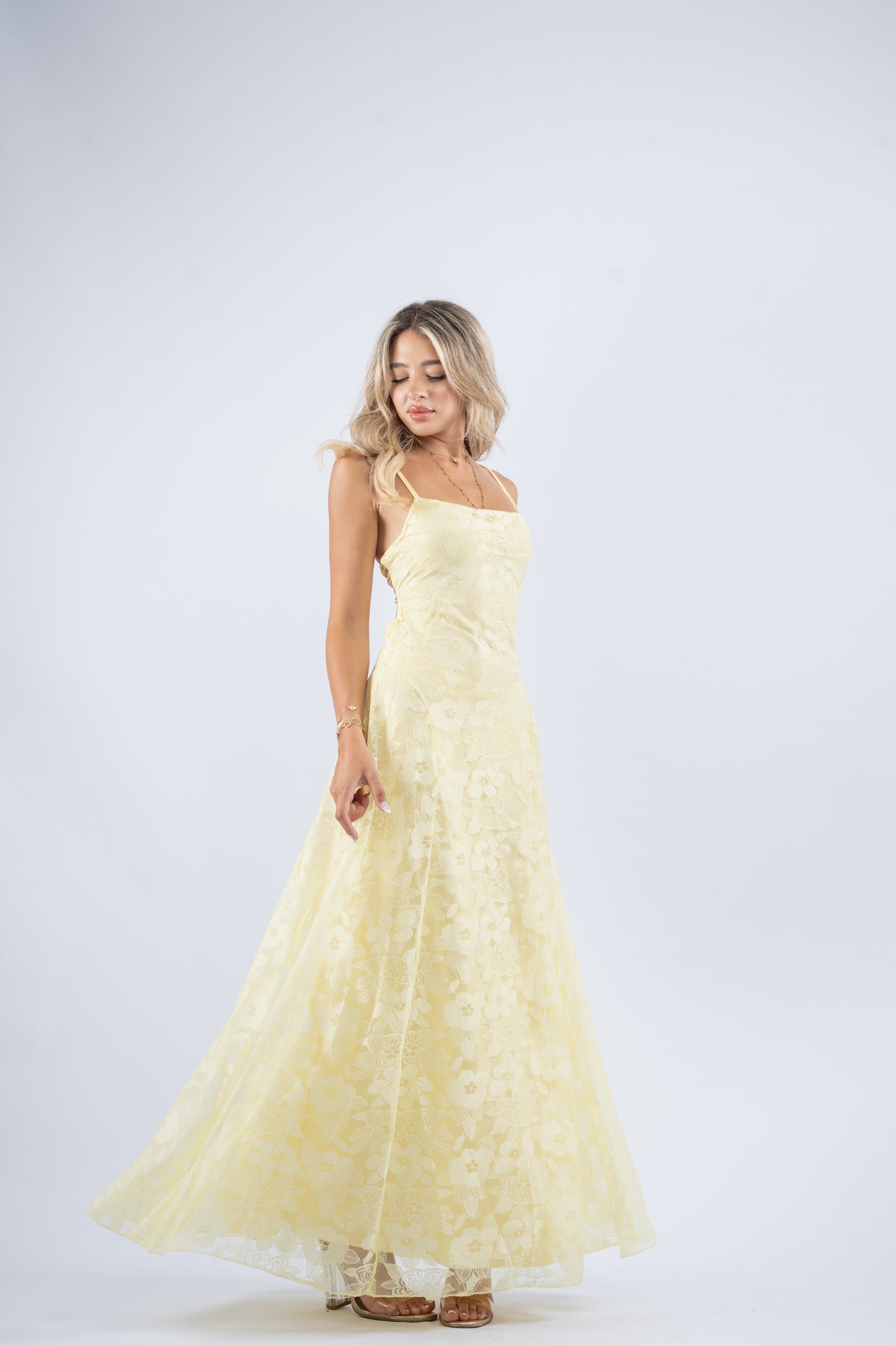 Lace tie dress