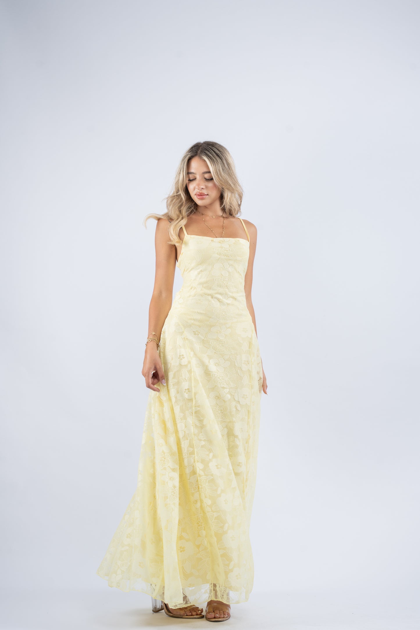 Lace tie dress
