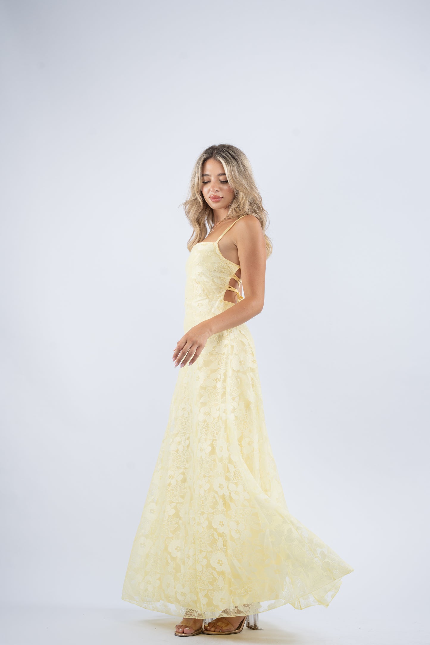 Lace tie dress