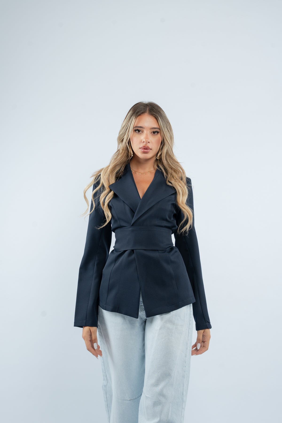 Fitted structured blazer
