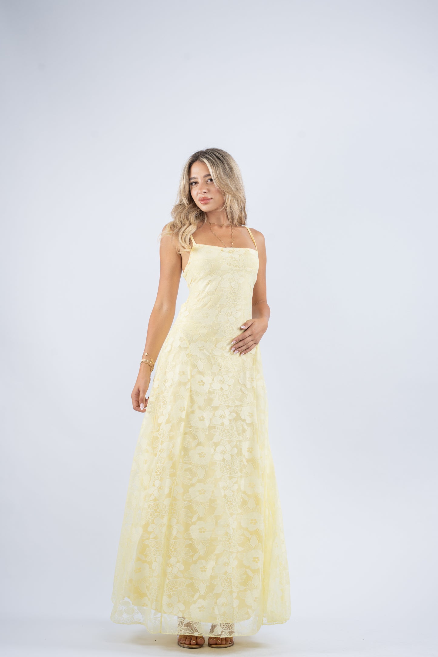 Lace tie dress