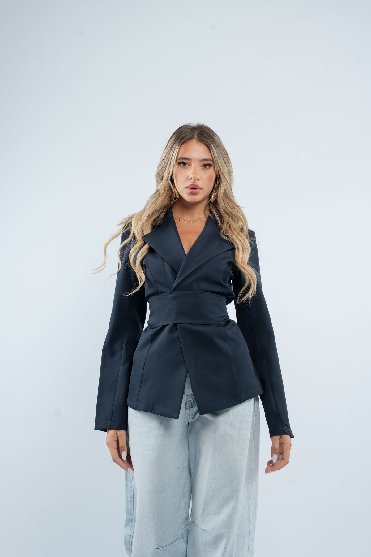 Fitted structured blazer