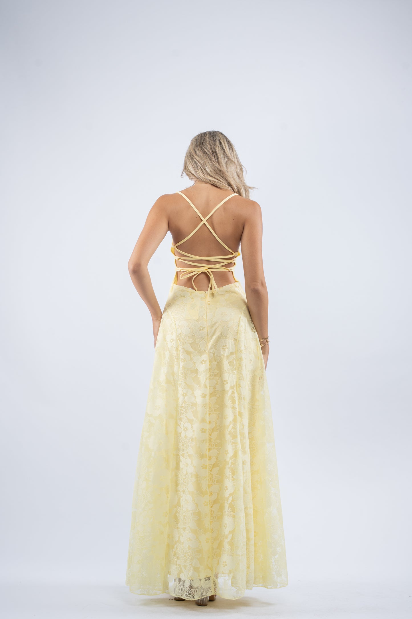 Lace tie dress