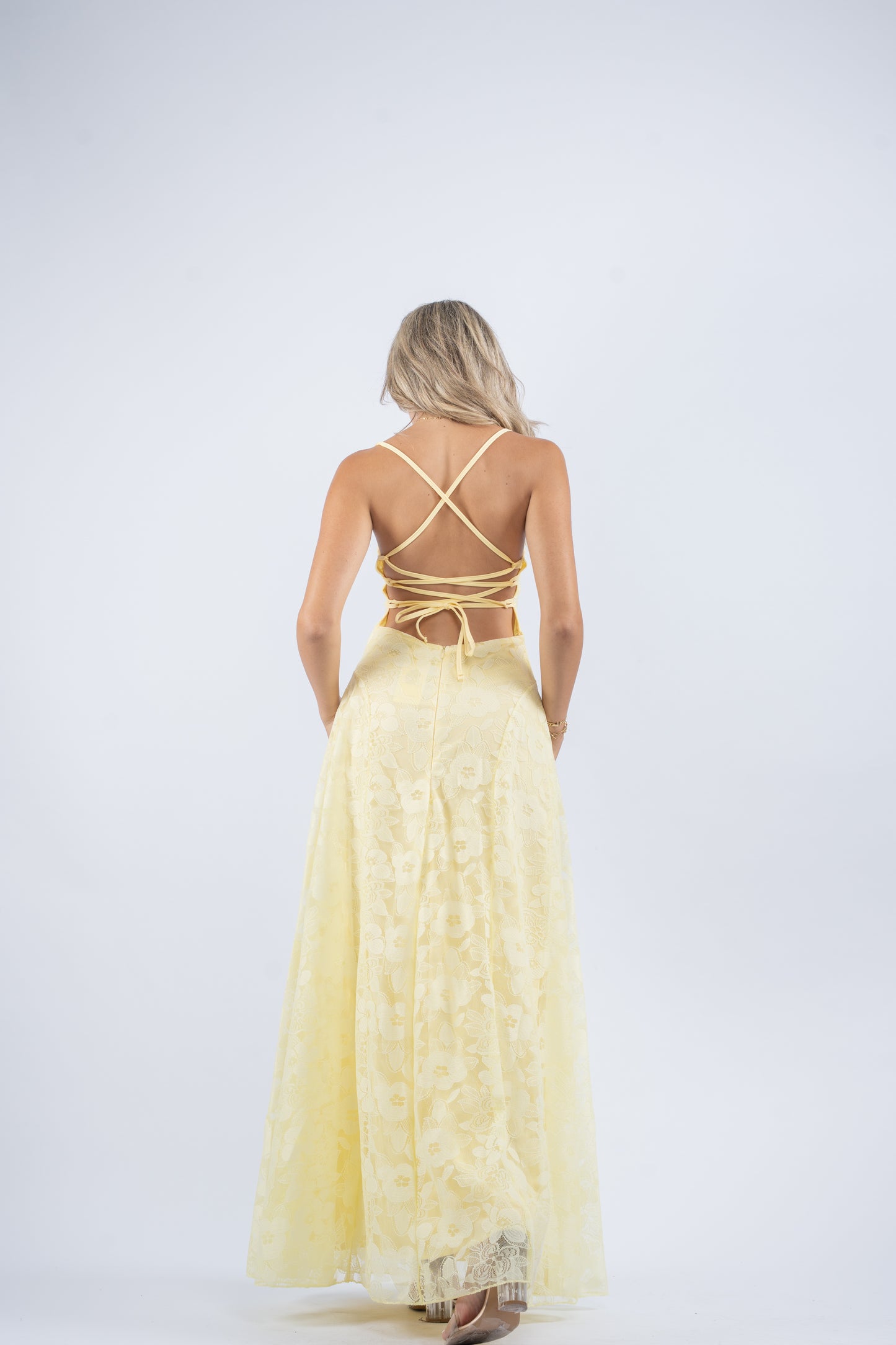 Lace tie dress