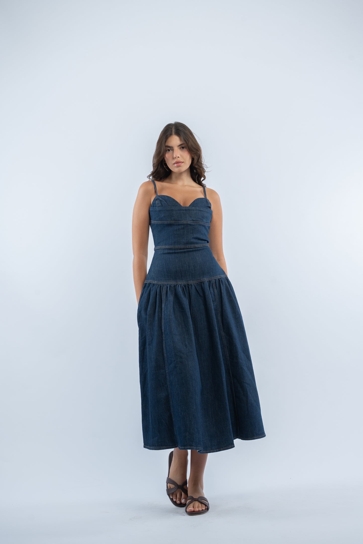 Solene denim dress