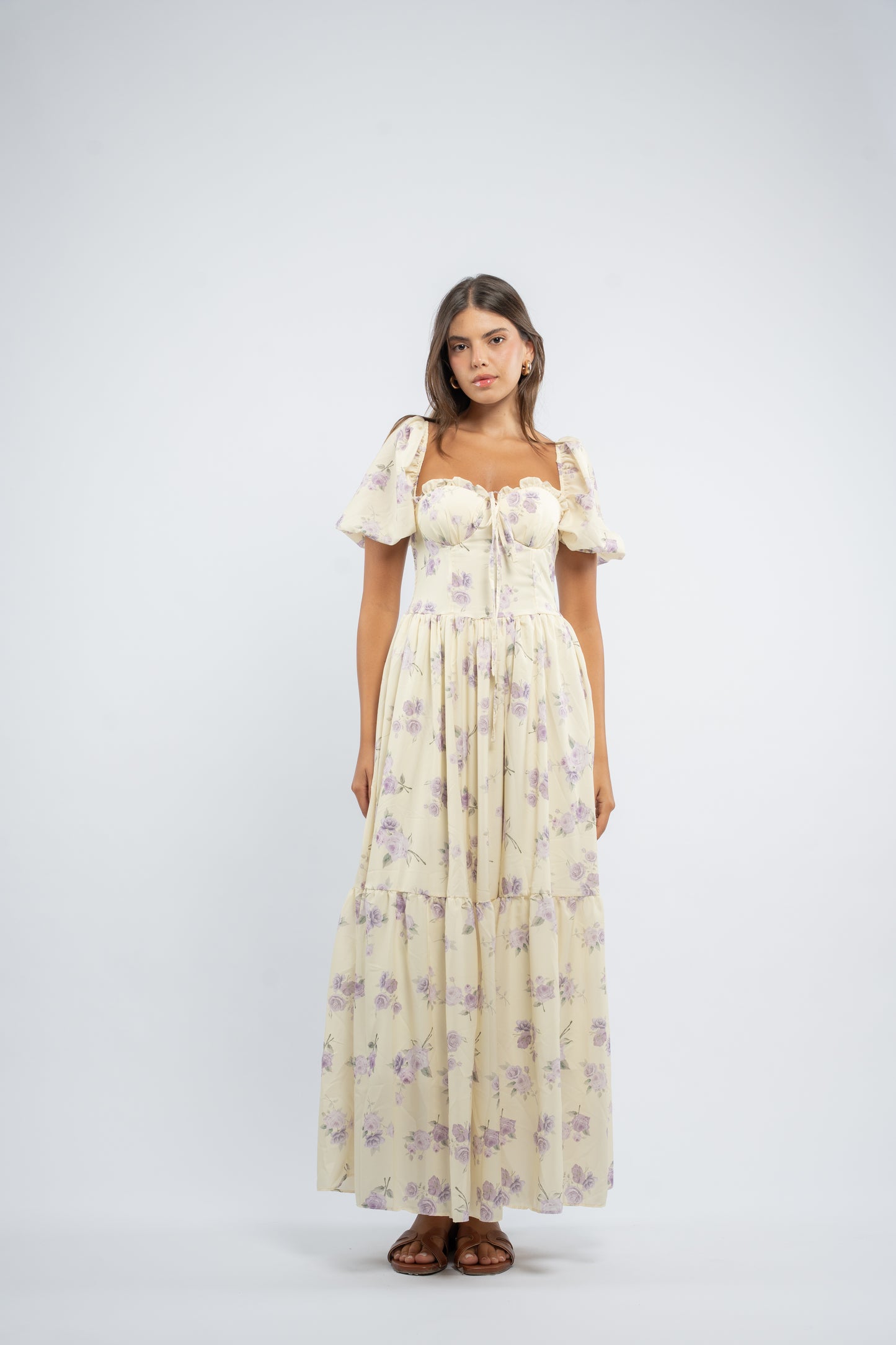 Golden petal dress