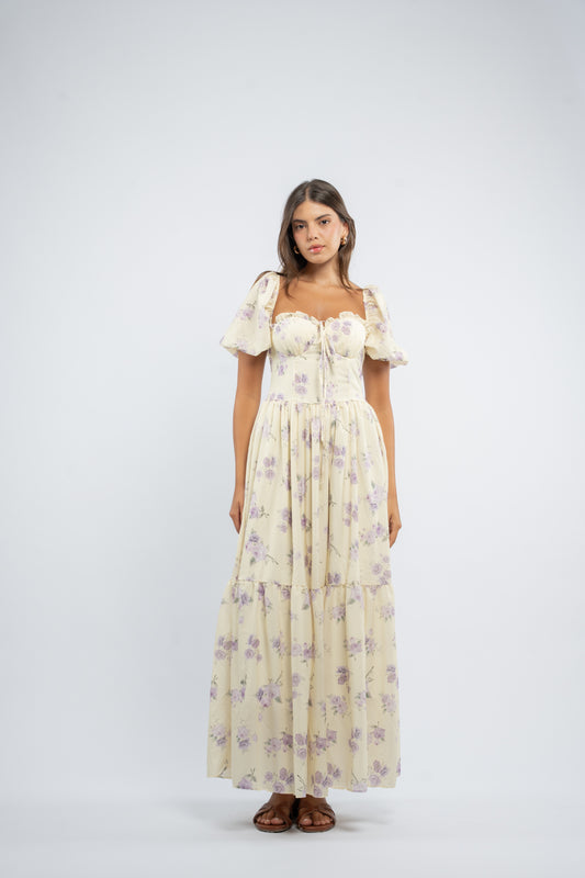 Golden petal dress