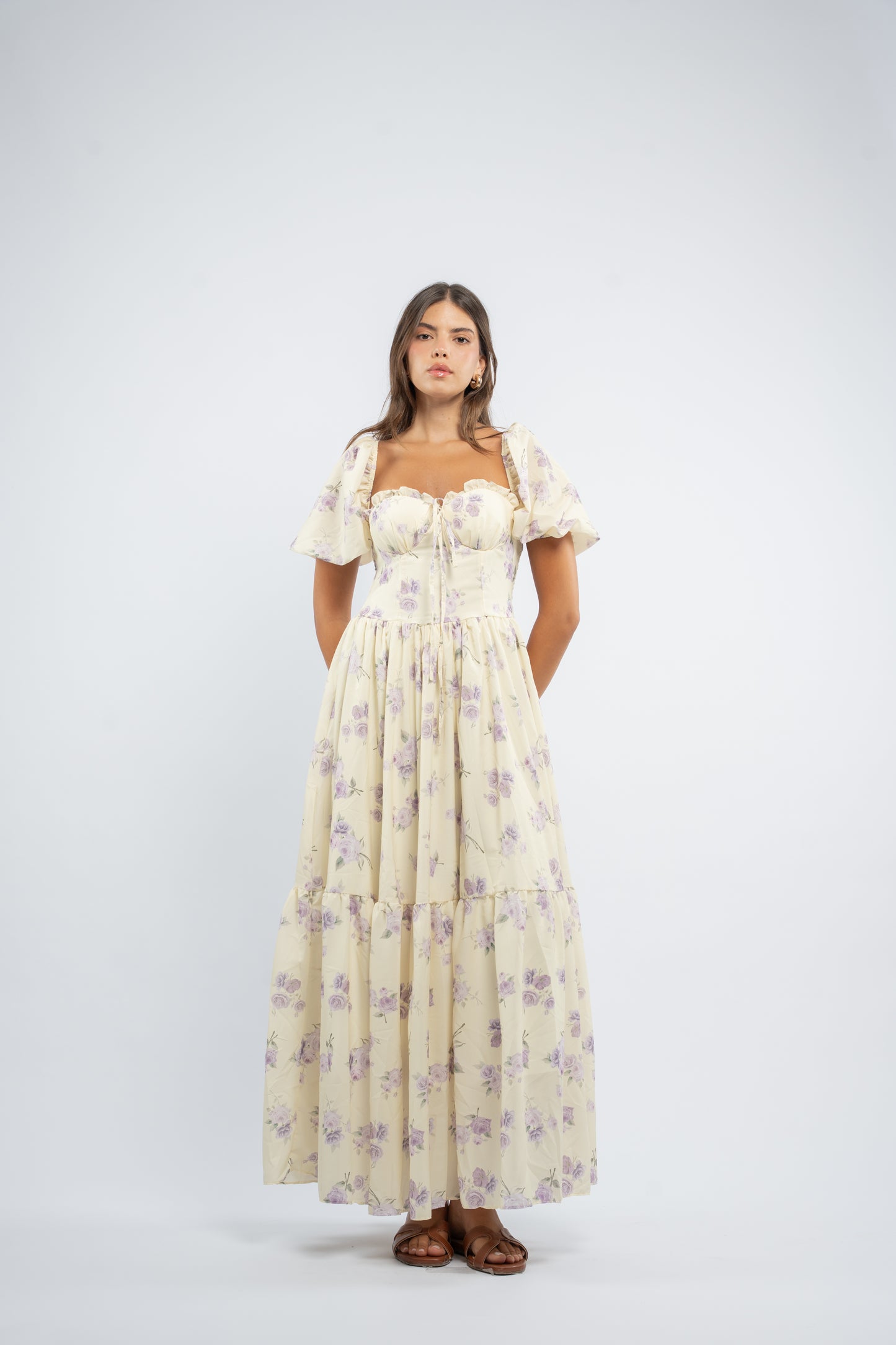 Golden petal dress
