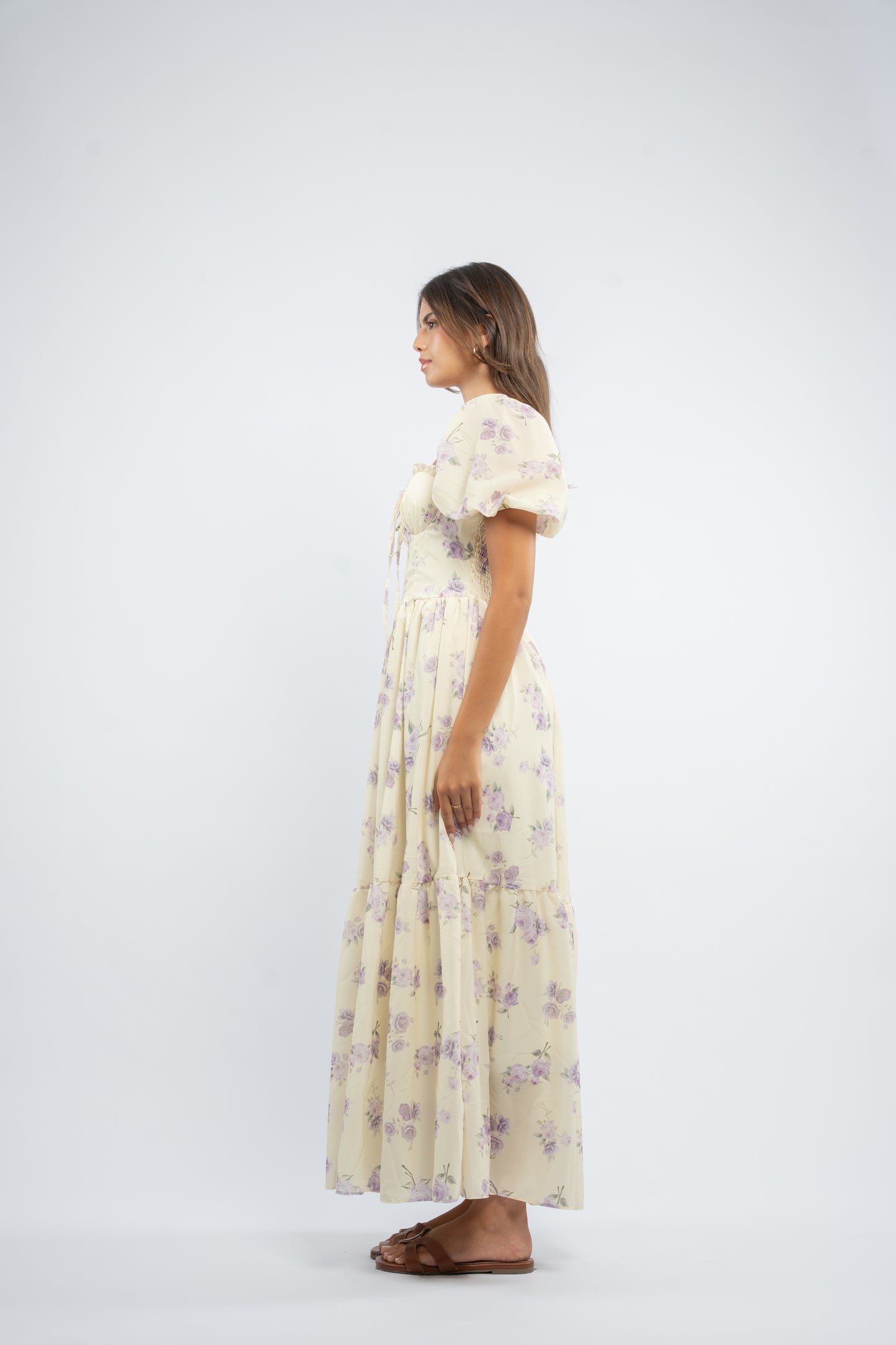 Golden petal dress
