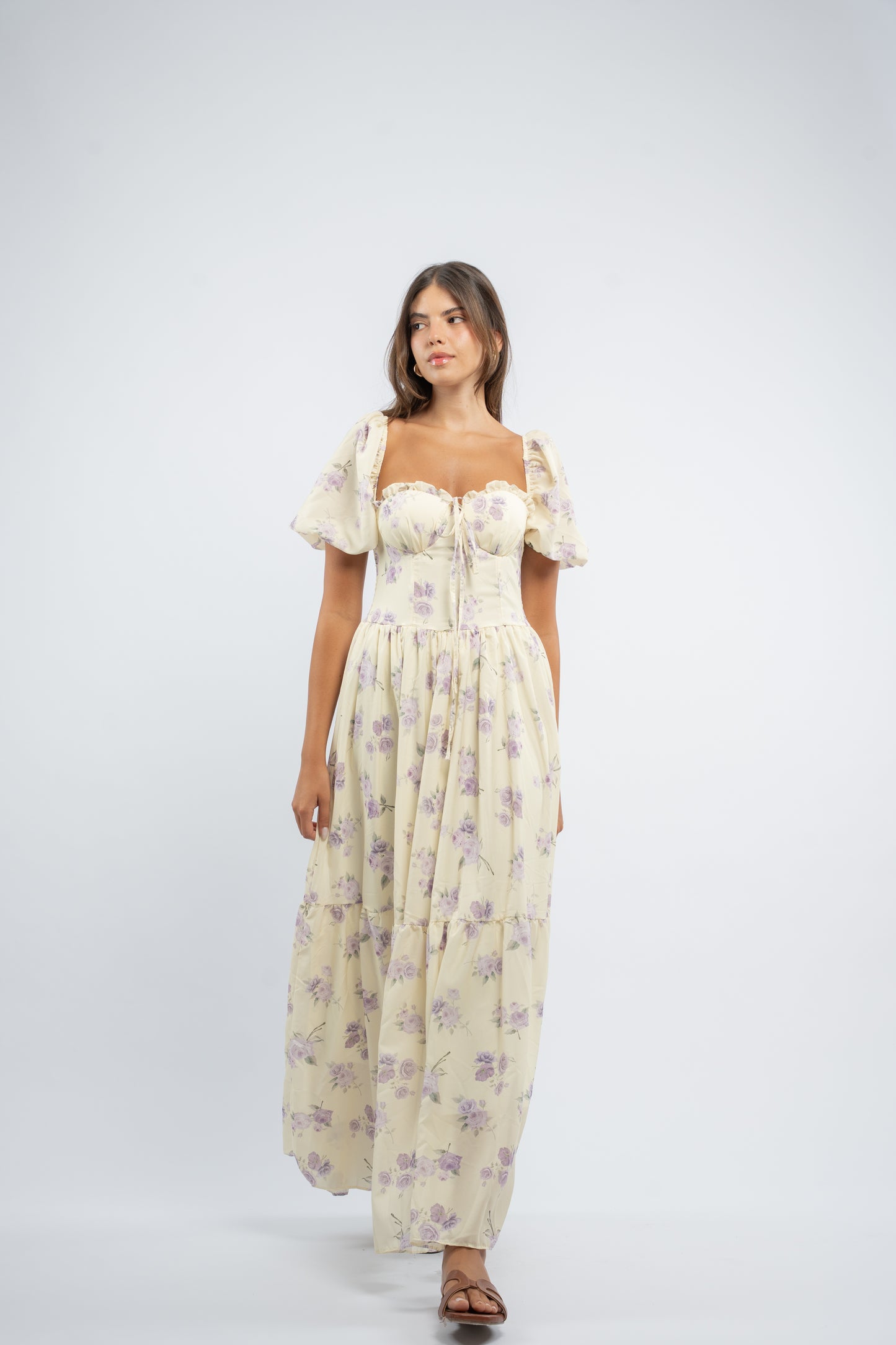 Golden petal dress