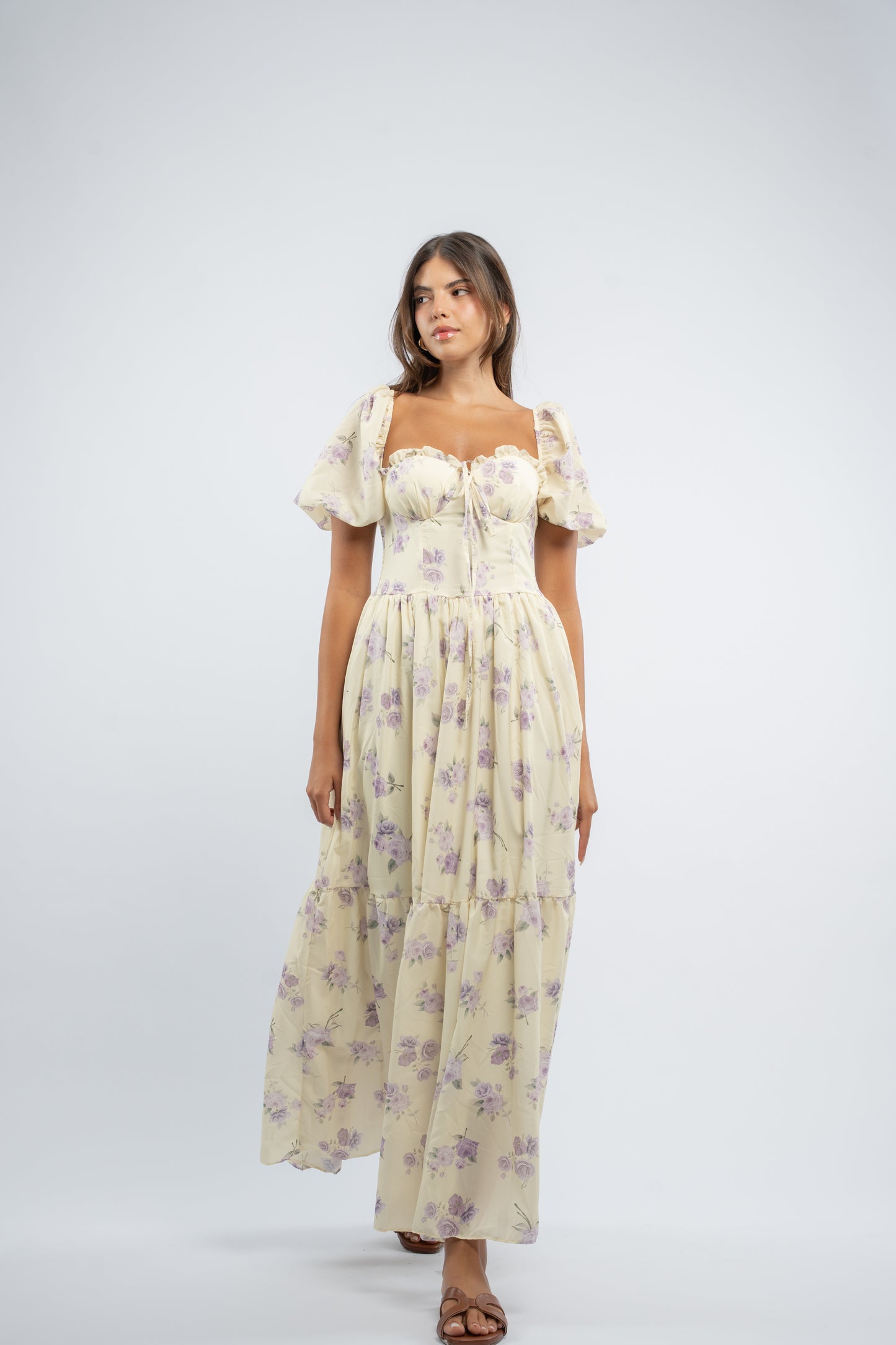 Golden petal dress