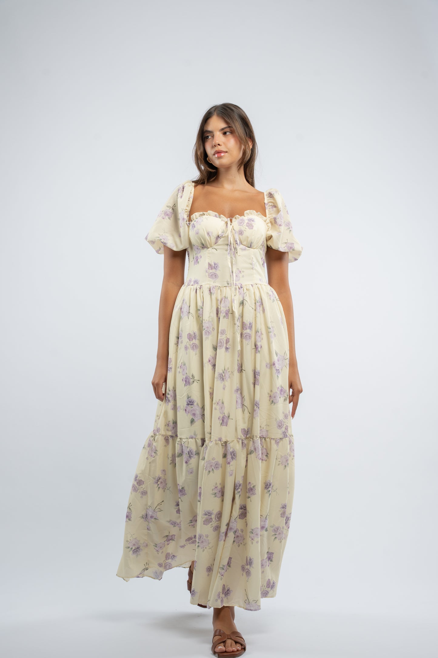 Golden petal dress