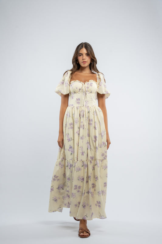 Golden petal dress