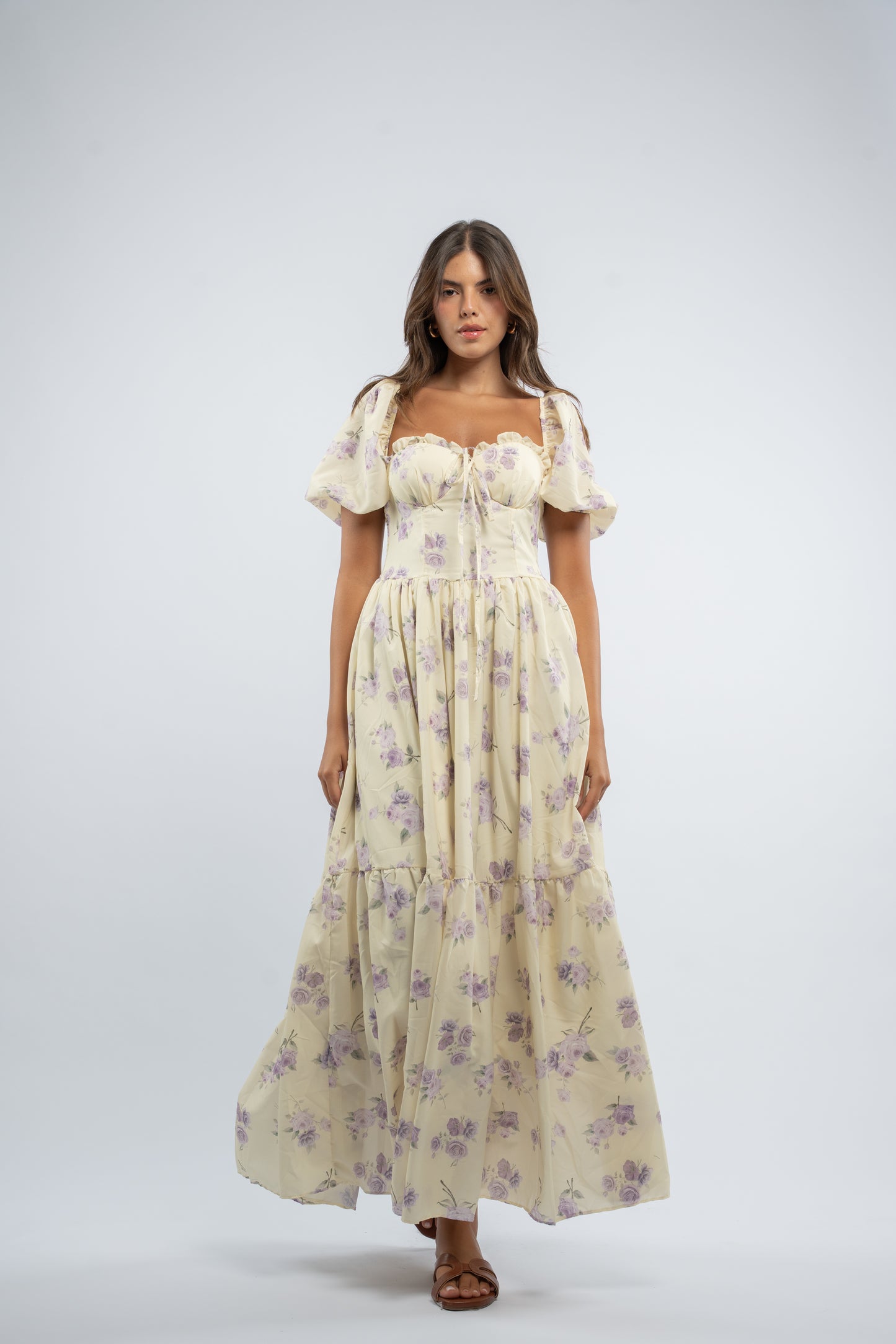 Golden petal dress