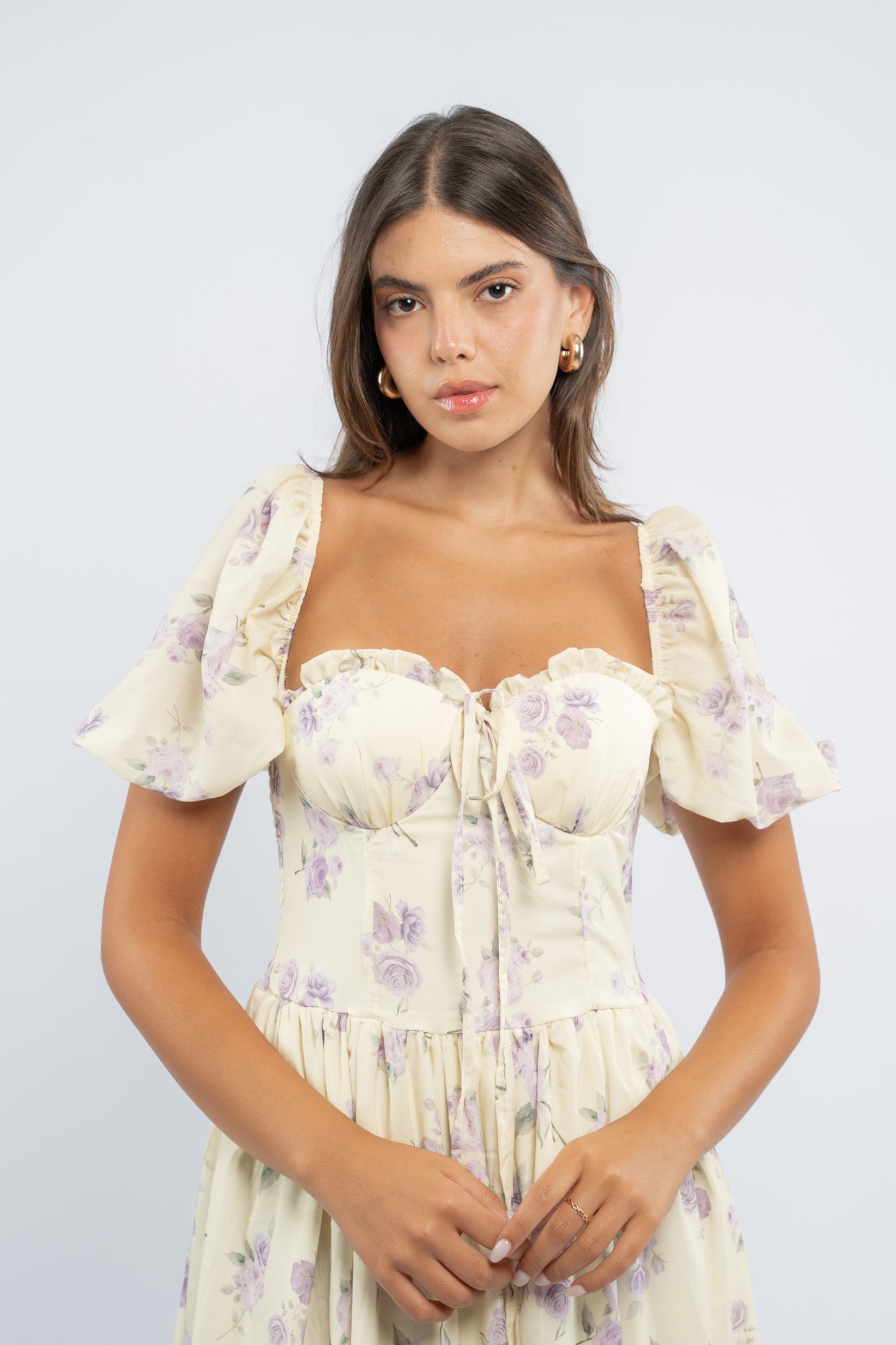 Golden petal dress