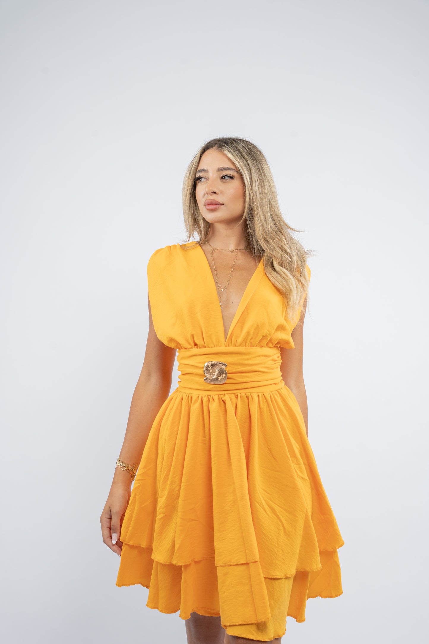Ruffle mini dress