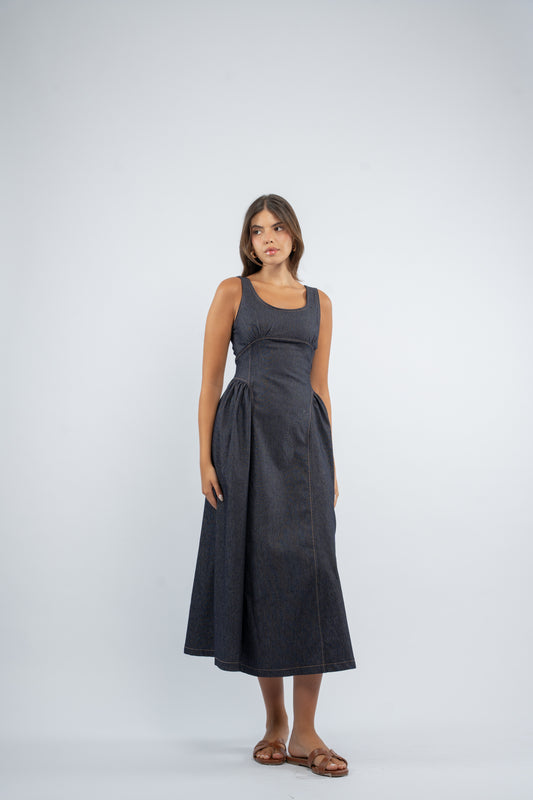 Back tie dress