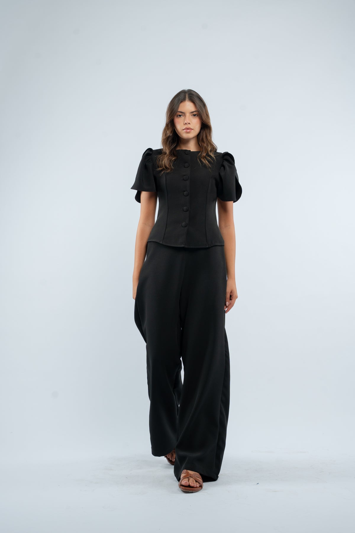Puff sleeve button set