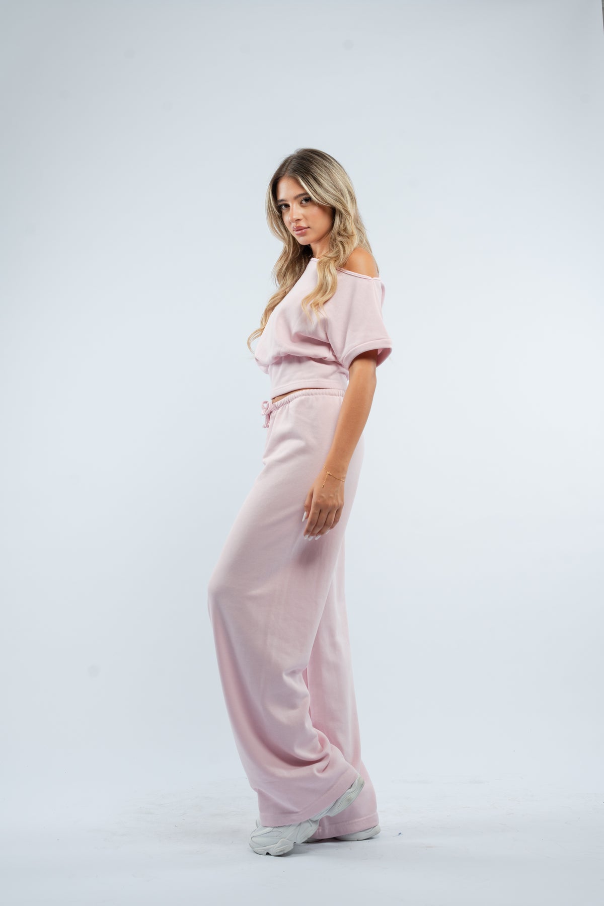 Off-shoulder cotton set