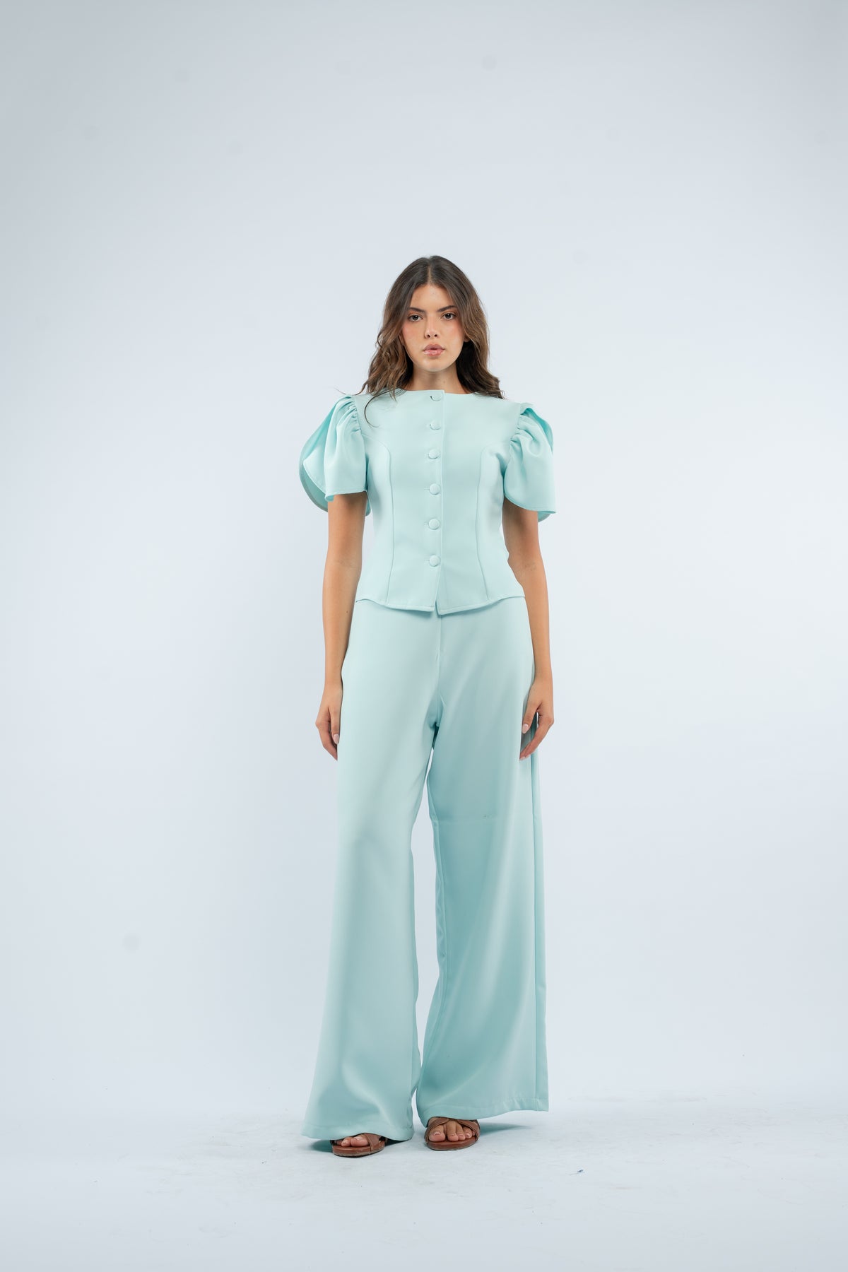 Puff sleeve button set