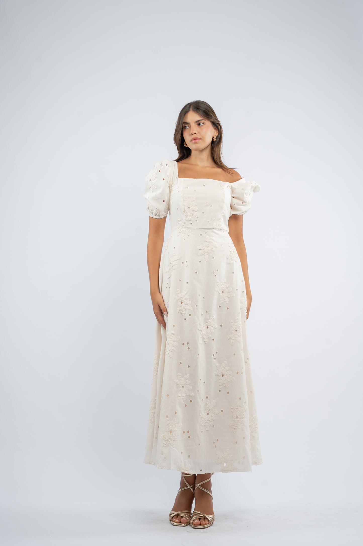Ivory bloom dress