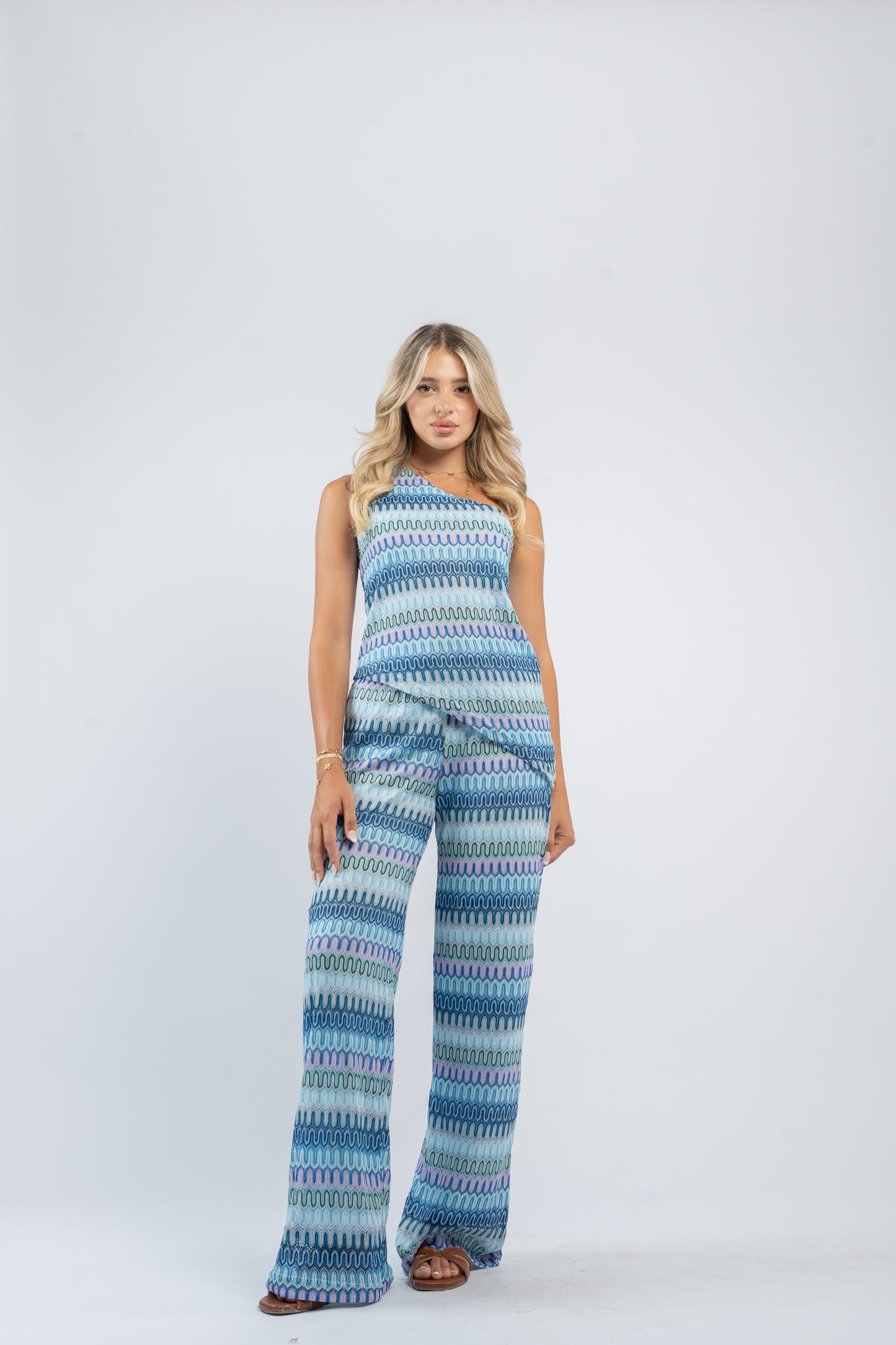 Crochet one-shoulder set