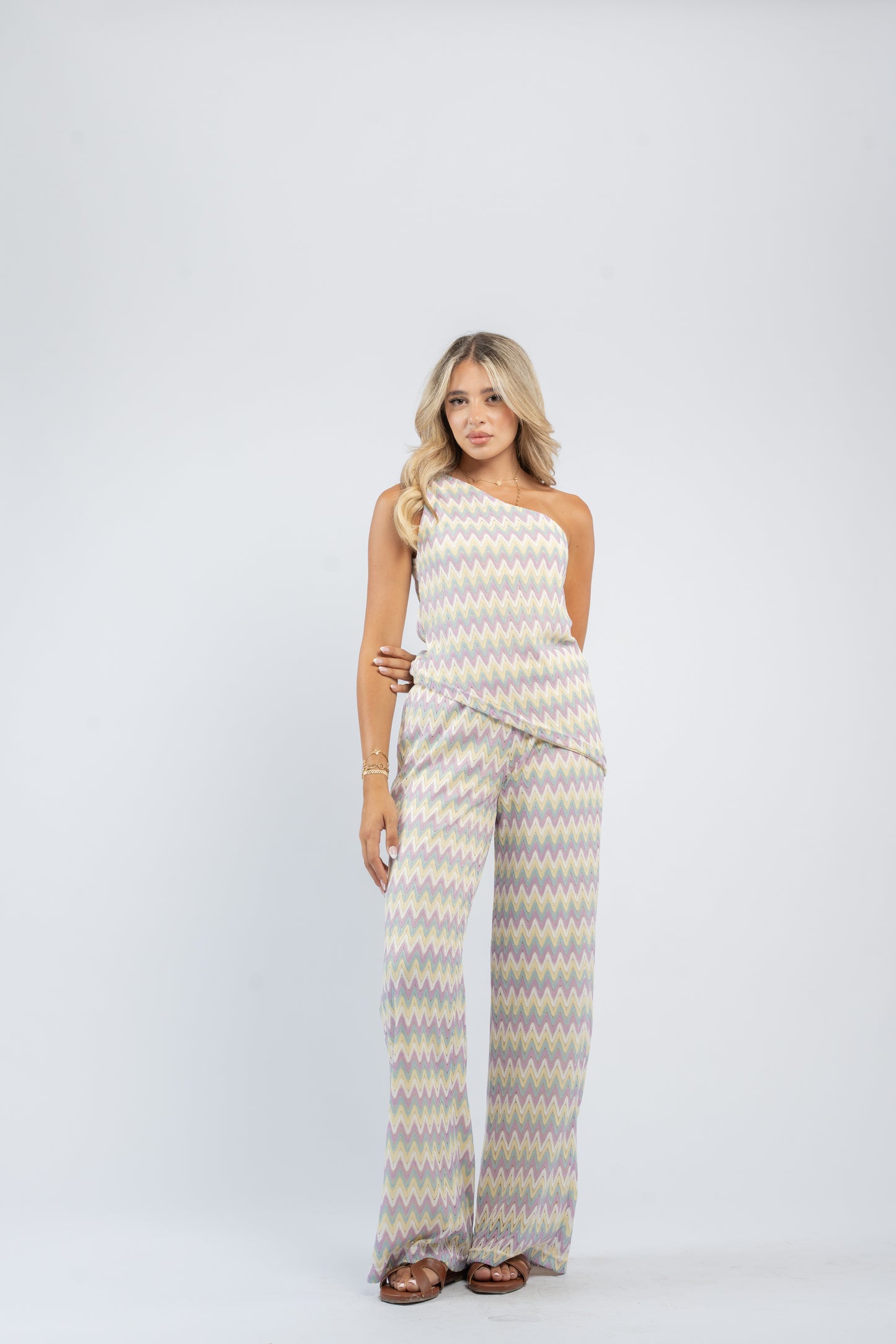 Crochet one-shoulder set
