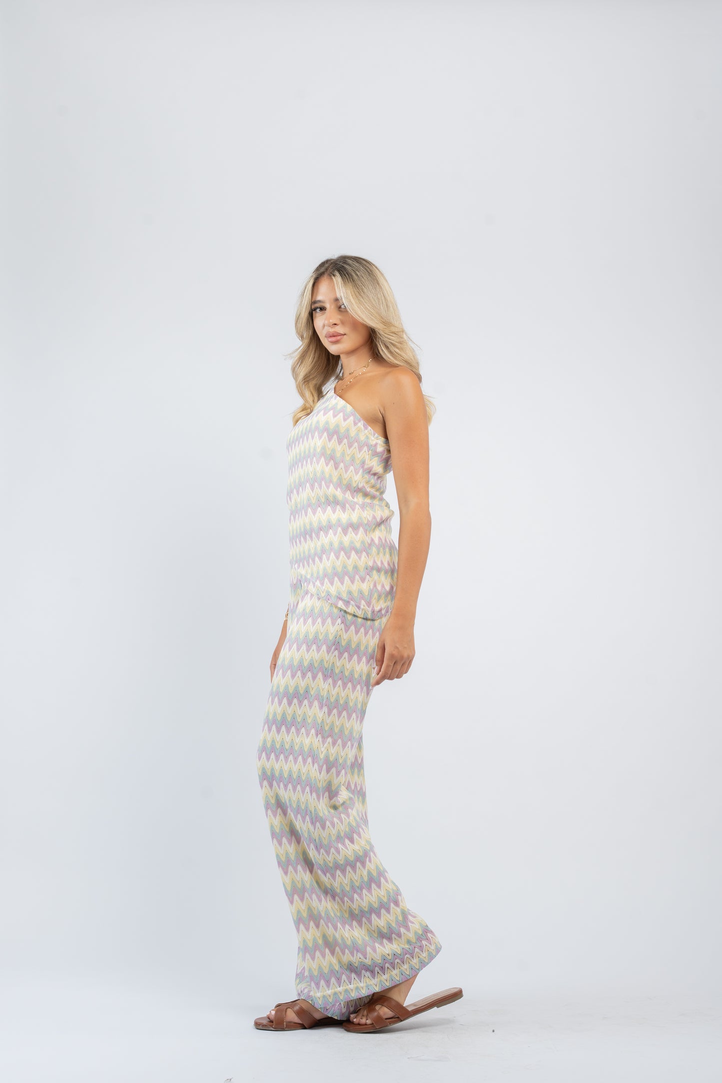 Crochet one-shoulder set