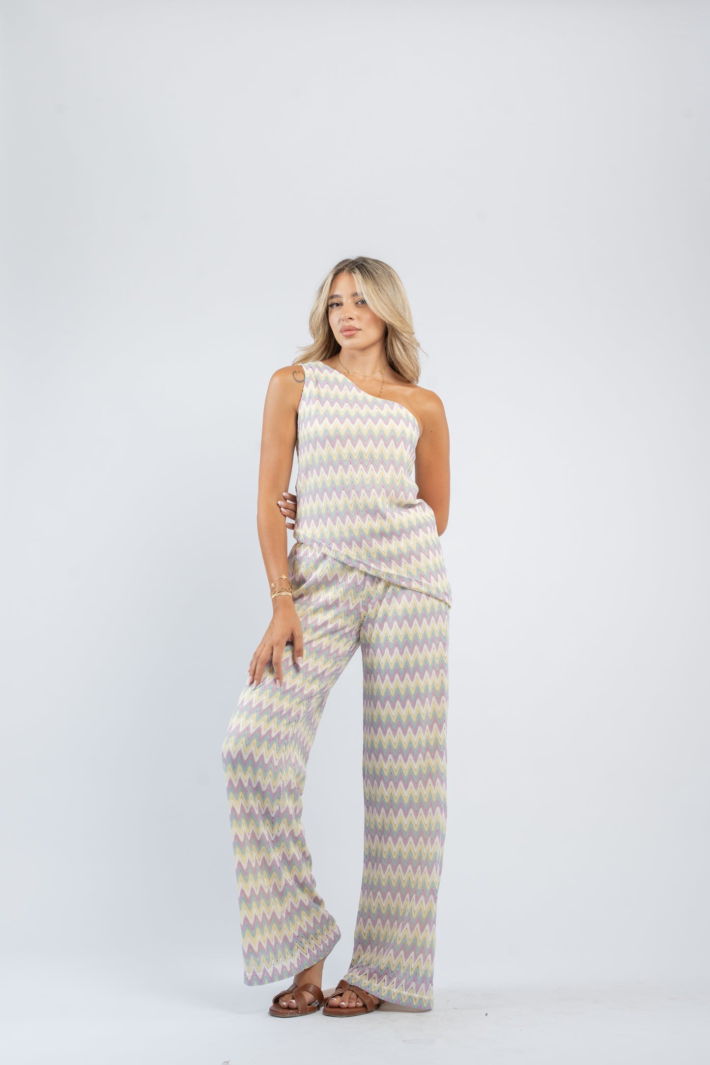 Crochet one-shoulder set
