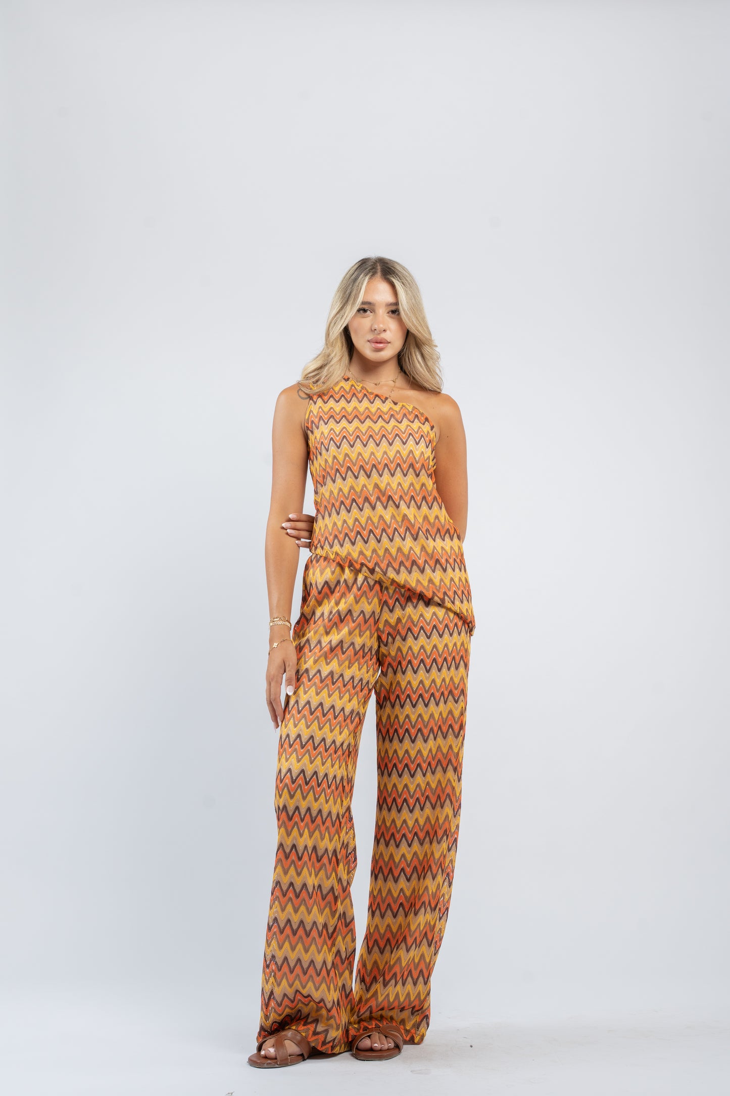 Crochet one-shoulder set