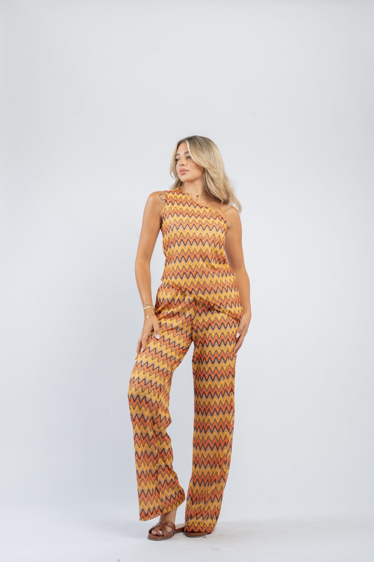 Crochet one-shoulder set
