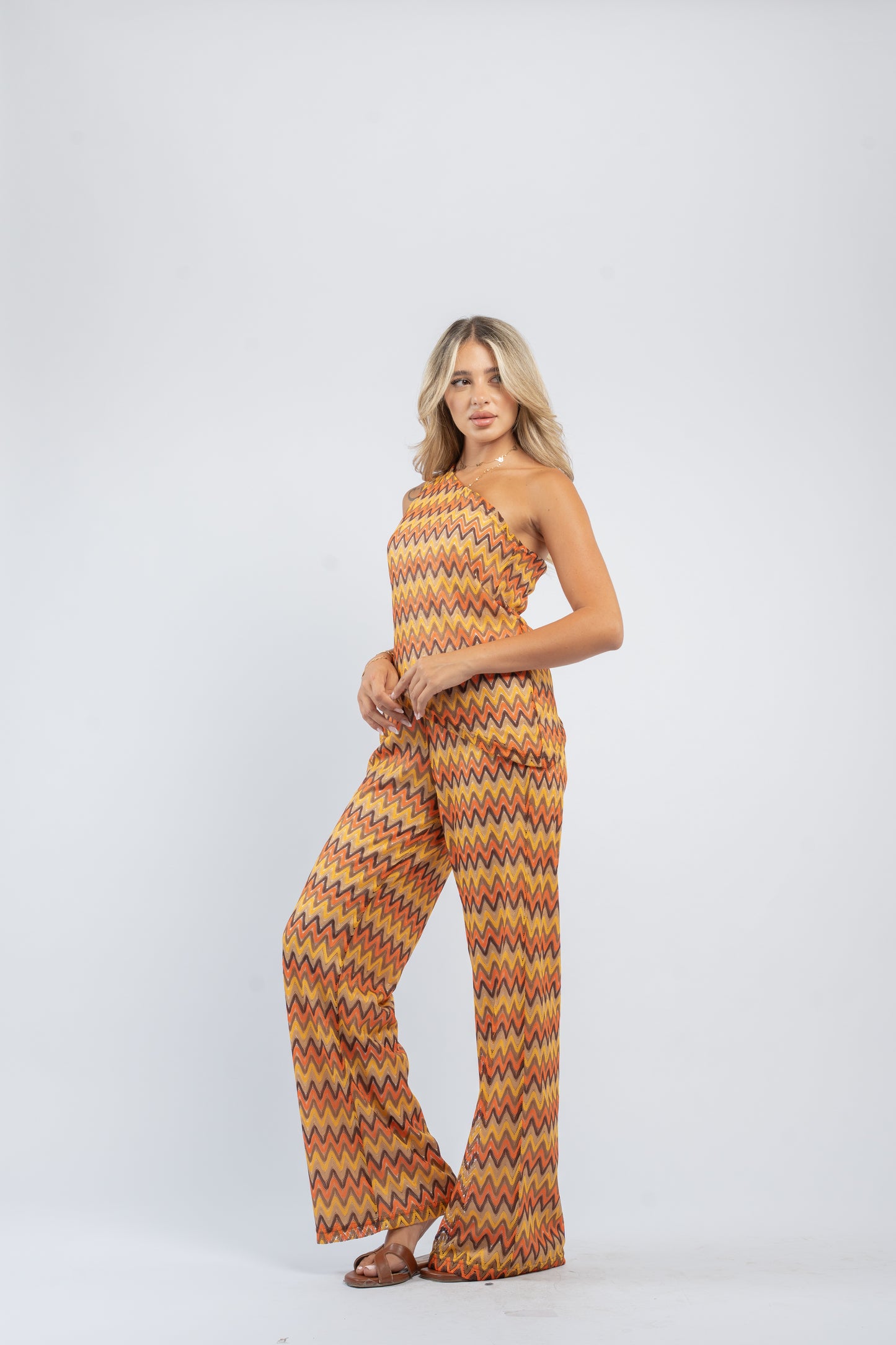 Crochet one-shoulder set