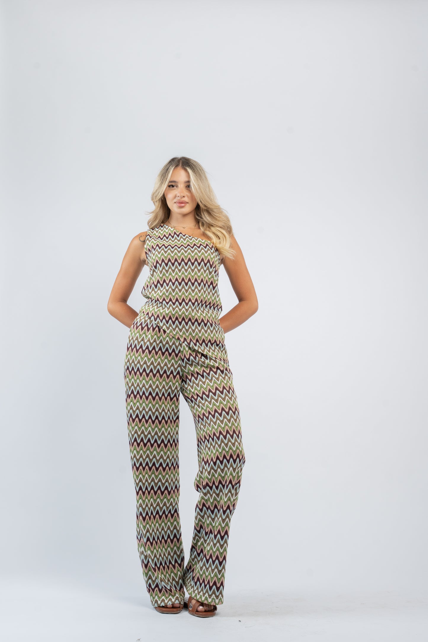 Crochet one-shoulder set