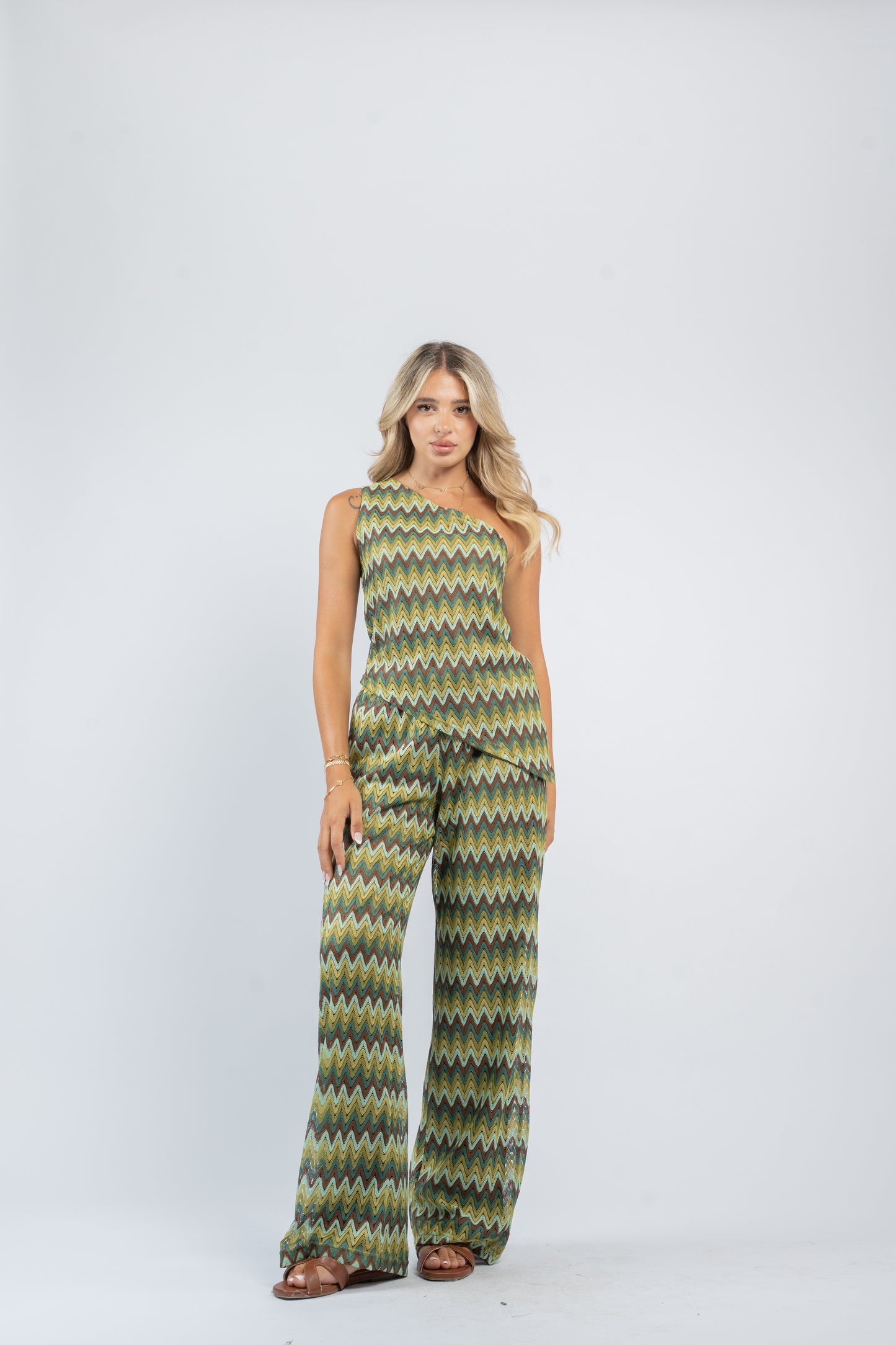 Crochet one-shoulder set
