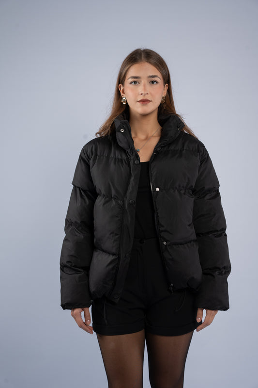 Sleek oversized puffer jacket